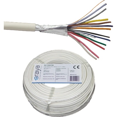 eRaya Кабел за аларма eRaya AL11222-100 12 екранирани проводника интегрална мед 100m (AL11222-100)