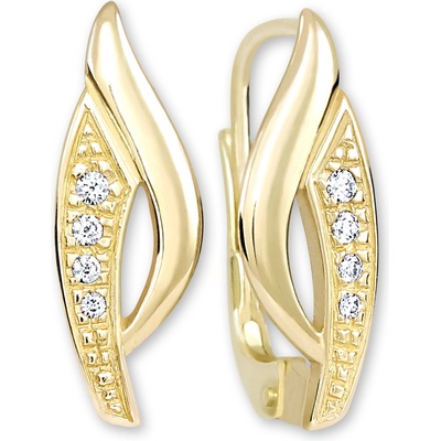 Soliter Náušnice ze žlutého zlata se zirkony 239 001 00660