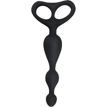 Guilty China Анална броеница от медицински силикон "screw plug black" 17.5 см