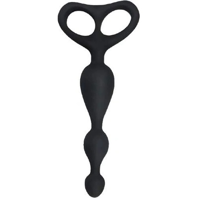 Guilty China Анална броеница от медицински силикон "screw plug black" 17.5 см