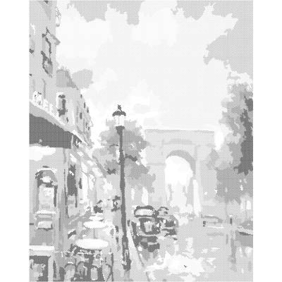 ZUTY Bodkovanie - OBLÚK V MESTEČKU Rámovanie: vypnuté plátno na rám, Rozmer: 40x50 cm