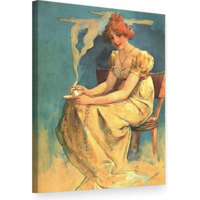 Obraz na plátne KÁVA – Alfons Mucha - 70x50 cm