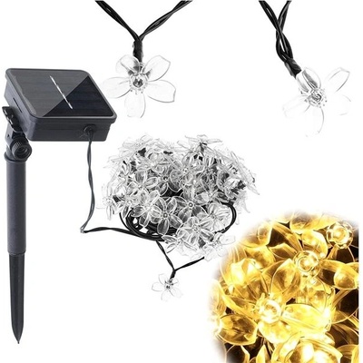 MG Flowers solární řetěz 50 LED 7 m teplá bílá