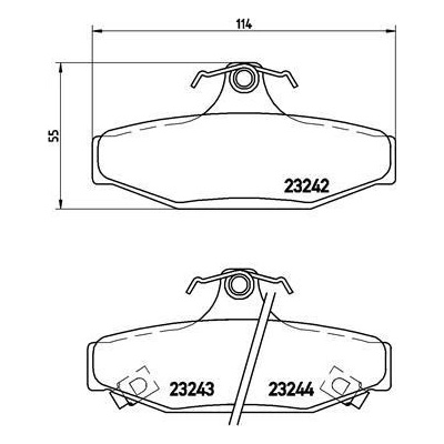 Sada brzdových platničiek kotúčovej brzdy BREMBO P 15 004