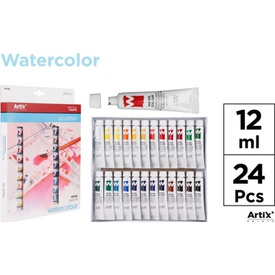 Madrid Papel Artix akvarelové farby 24x12 ml