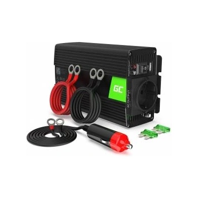 Green Cell 500W/1000W 24V to 230V Sine Wave Volt Car Voltage Converter Inverter Power Solar Inverter DC AC Converter Current Converter Caravan Car Modified Sine Cigarette Lighter Socket - INV04DE