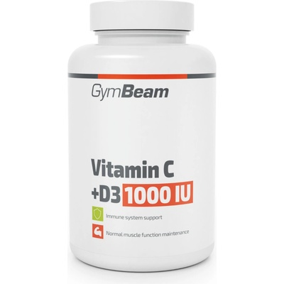GymBeam Vitamin C + D3 1000 IU 90 kapsúl