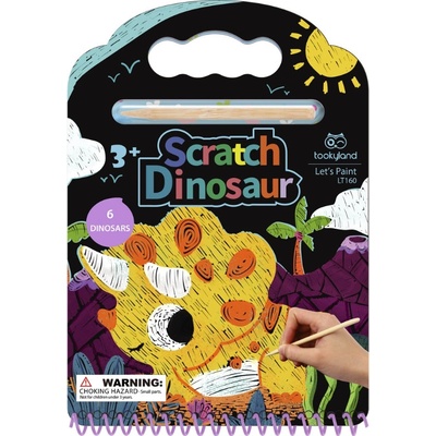 Tookyland Vyškrabávací blok Dinosaury 6 obrázkov