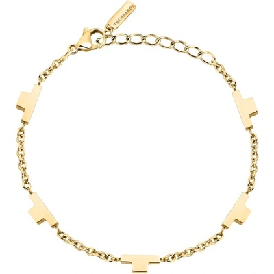 Trussardi Fashion pozlátený náramok pre ženy T-Logo TJAXC65