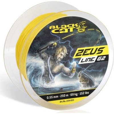 Black Cat šňůra ZEUS Line G2 žlutá 250m 0,55mm 69kg