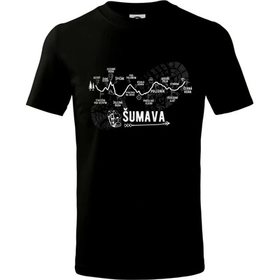 Profil Šumavy tričko dětské bavlněné černá