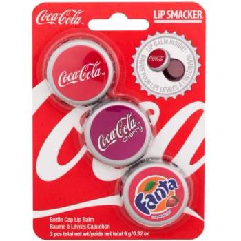 Lip Smacker Coca-Cola Bottle Cap Lip Balm подаръчен комплект: балсам за устни 3 x 3 g