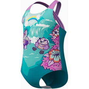 Speedo lts printed crossback girls violet/neon 9-12 месеци