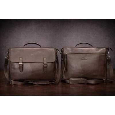Max Original Leather Kožená aktovka MESSANGER brown