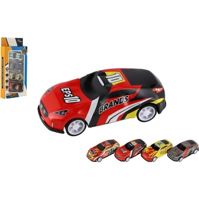 Teddies Mini auto závodní 4 ks na volný chod