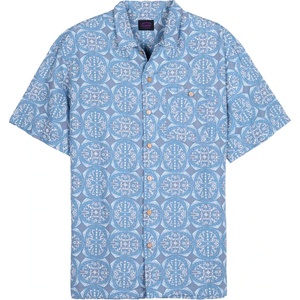 Oxbow Мъжка риза с копчета Oxbow Darts Short Sleeves Shirt - Lost Blue (033-3022-0111)