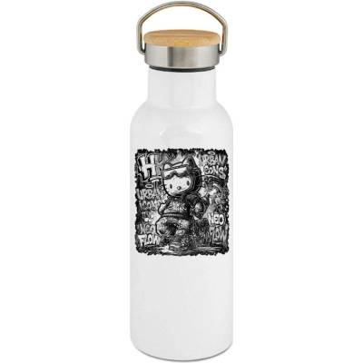 123TRIKO termoska Urban Cat Flow, černý tisk 500 ml vtipné