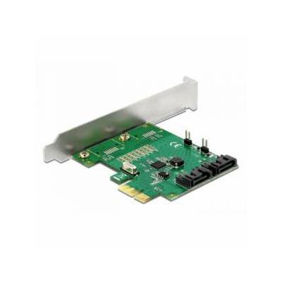 Карта Delock, 1 x PCI Express x1, V2.0 към 2 x SATA 6 Gb/s, RAID, NCQ, S. M. A. R. T. , DELOCK-90392