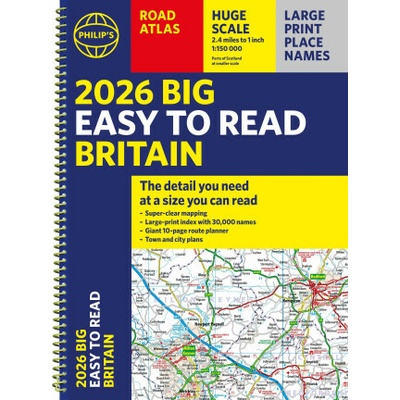 2026 Philip's Big Easy to Read Britain Road Atlas