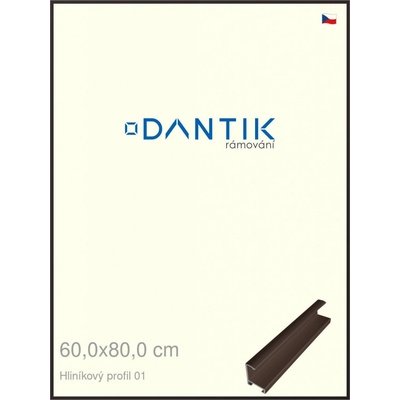 DANTIK rám na obraz 60 x 80 Hnědá matná