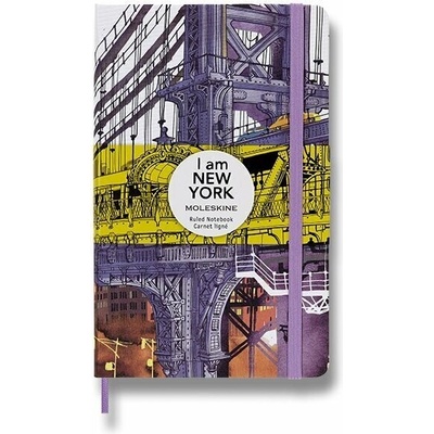 Zápisník Moleskine I am New York - tvrdé desky L, linkovaný