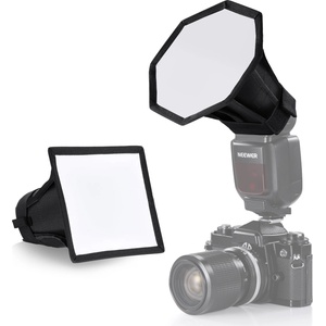 NEEWER improved flash diffuser flash softbox, foldable, pack of 2, (5.9"/15cm octagon, 6" x 5" rectangular) for Z2 Z1 V1 round head flashes and compatible with Godox Sony Nikon Canon flash, NS5P (NS5P)
