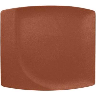 RAK Porcelain Talíř mělký čtvercový 32 x 29 cm hnědá RAK-NFMZSP32BW