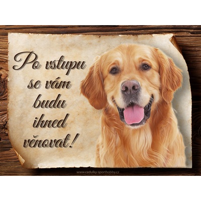 Cedulky sport hobby Cedulka Retriever II Po vstupu CP1687 20 x 15