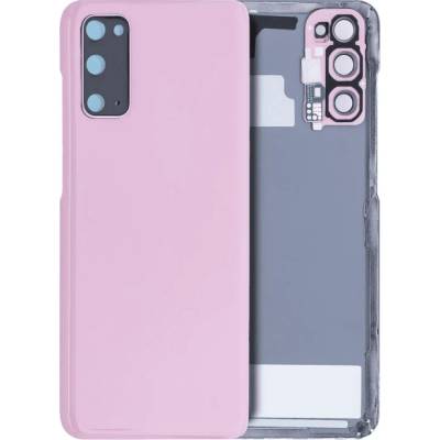 Zadní sklo + kryt kamery Samsung Galaxy S20 5G (bez loga) – růžový – Aftermarket Plus SAM3513
