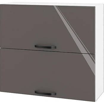 ИРИМ Горен кухненски шкаф Сити БФ-Антрацит гланц-05-12 80 см