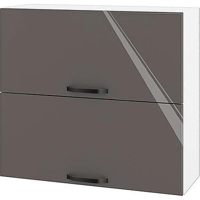 ИРИМ Горен кухненски шкаф Сити БФ-Антрацит гланц-05-12 80 см