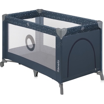 Lionelo - Преносимо бебешко креватче STEFI синьо-сиво (LN0313)