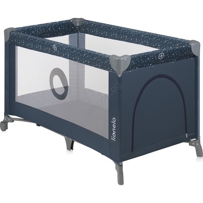 Lionelo - Преносима бебешка кошара STEFI синьо-сиво (LN0313)