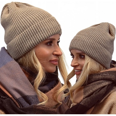 Fashionweek Módní dámská čepice beanie ZIZI-N1 Capuccino