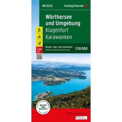 Freytag&Berndt WK 0233 Wörthersee und Umgebung, Klagenfurt, Karawanken 1: 50 000