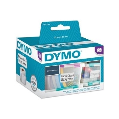 Dymo papierové štítky 57mm x 32mm / biele / multifunkčné / 1000 ks (11354-D)