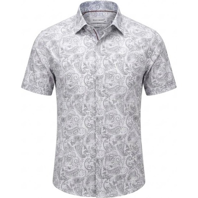 Ego man pánská košile krátký rukáv slim fit S0330-002 bílá