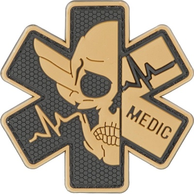 DSG PVC NÁŠIVKA NA VELCRO (DEATH MEDIC/TAN)