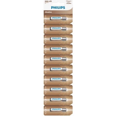 Philips Entry Alkaline AAA 10KS LR03AL10S/10