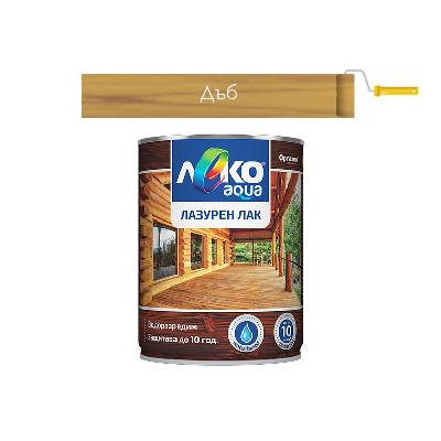ЛАЗУРЕН ЛАК 700мл ЛЕКО aqua ДЪБ (12-100674)