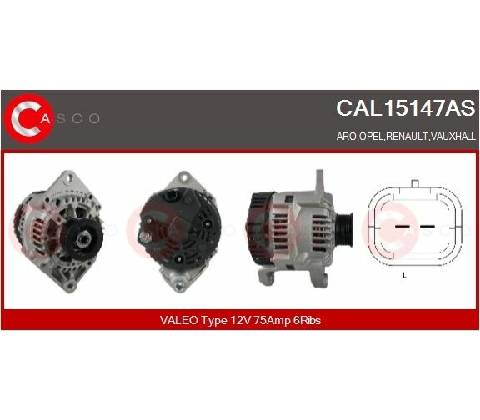 Alternátor CASCO CAL15147AS