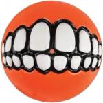 Rogz Grinz Ball L- Кучешка играчка гумена топка с отвор за лакомства 7.8 см. оранжев
