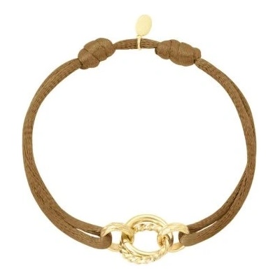 Ornamenti pozlacený náramek Circle Brown gold OOR300178