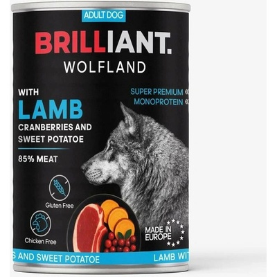 Brilliant Wolfland Jehněčí s brusinkami a sladkými bramborami 400 g