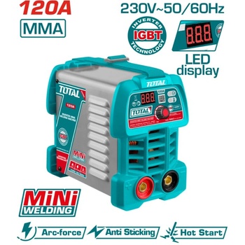 TOTAL Апарат инверторен total, mma, 15 - 120 a (tl tw212049e)