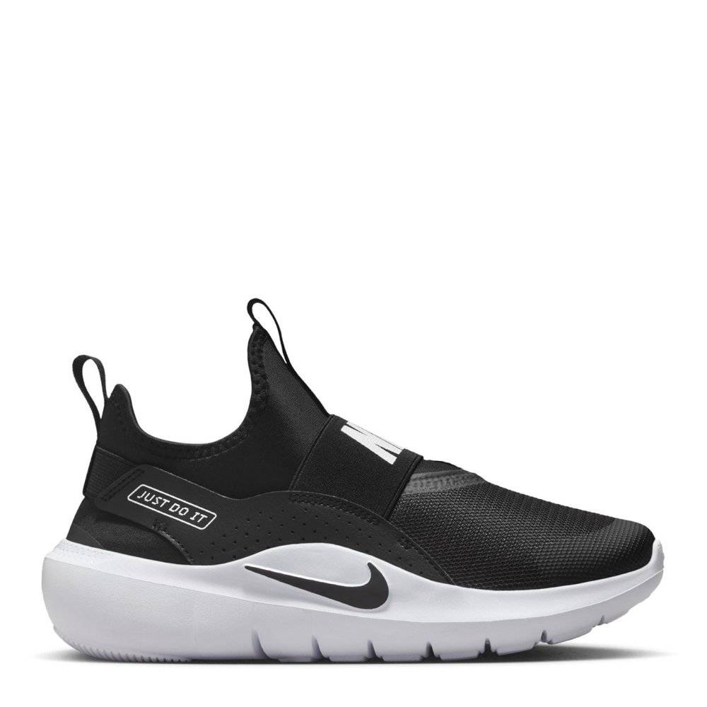nike flex runner black and white