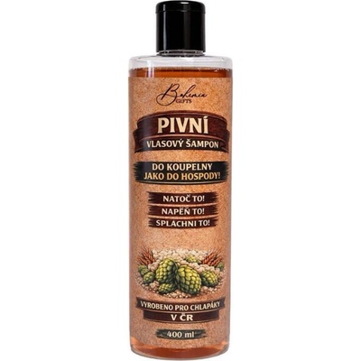Bohemia Gifts & Cosmetics Pivný vlasový šampón do kúpelne 400ml