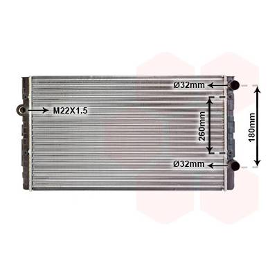 Chladič, chlazení motoru VAN WEZEL 58002104