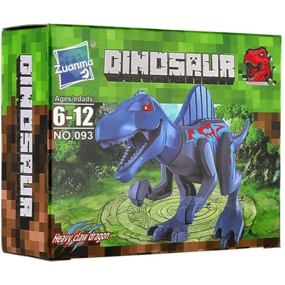 Teddies Stavebnica dinosaurus plast modrý
