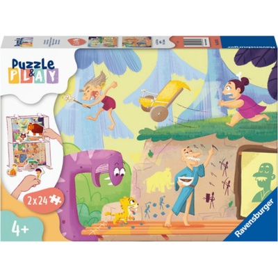 RAVENSBURGER &Play Jaskynný človek 2x24 dielov